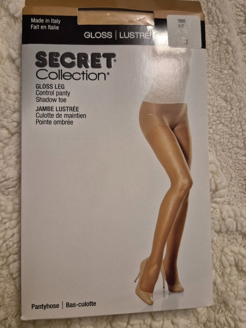 Secret  Gloss Leg, Control Panty -  Black, B